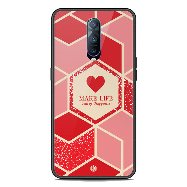 Happiness Series Soft Phone Case - Premium Glass Case - Design 5 - Oppo R17 Pro
