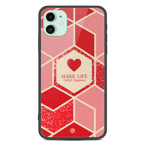 Happiness Series Soft Phone Case - Premium Glass Case - Design 5 - iPhone 11