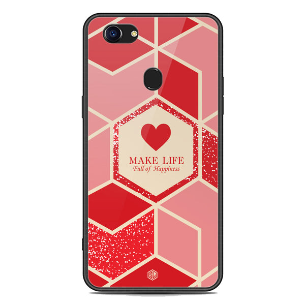 Happiness Series Soft Phone Case - Premium Glass Case - Design 5 - Oppo F5