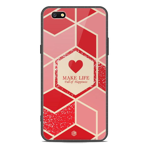 Happiness Series Soft Phone Case - Premium Glass Case - Design 5 - Oppo F3