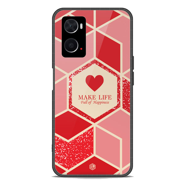 Happiness Series Soft Phone Case - Premium Glass Case - Design 5 - Oppo A76