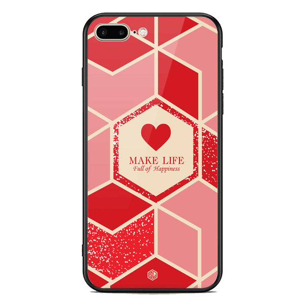 Happiness Series Soft Phone Case - Premium Glass Case - Design 5 - iPhone 8 Plus / 7 Plus