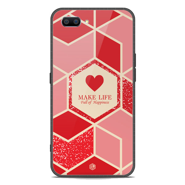 Happiness Series Soft Phone Case - Premium Glass Case - Design 5 - Oppo A12e