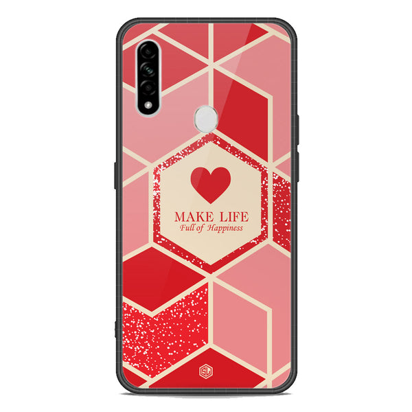 Happiness Series Soft Phone Case - Premium Glass Case - Design 5 - Oppo A8