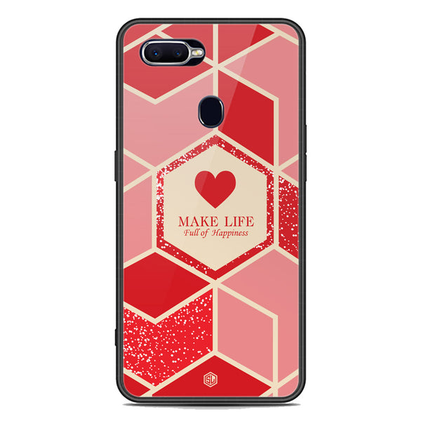 Happiness Series Soft Phone Case - Premium Glass Case - Design 5 - Oppo A7x