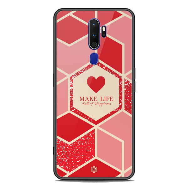 Happiness Series Soft Phone Case - Premium Glass Case - Design 5 - Oppo A5 2020