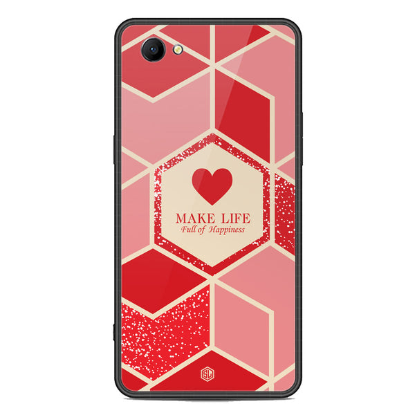 Happiness Series Soft Phone Case - Premium Glass Case - Design 5 - Oppo A1