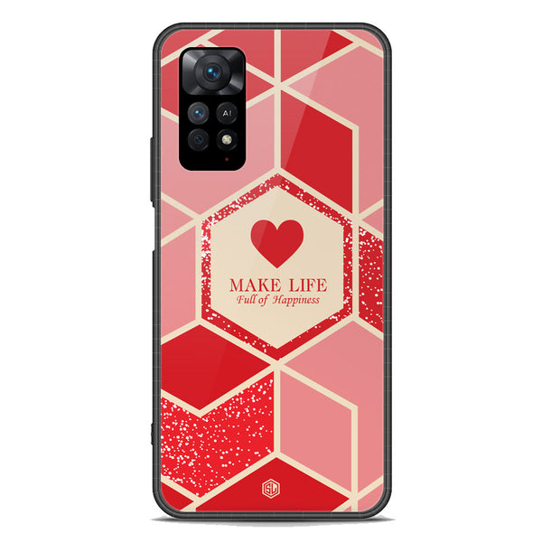 Happiness Series Soft Phone Case - Premium Glass Case - Design 5 - Xiaomi Redmi Note 11 Pro