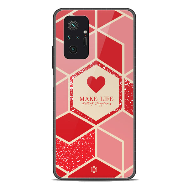 Happiness Series Soft Phone Case - Premium Glass Case - Design 5 - Xiaomi Redmi Note 10 Pro Max
