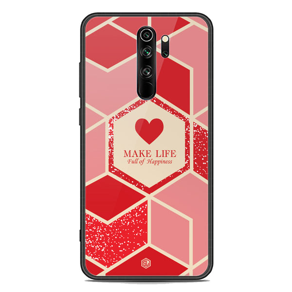 Happiness Series Soft Phone Case - Premium Glass Case - Design 5 - Xiaomi Redmi Note 8 Pro