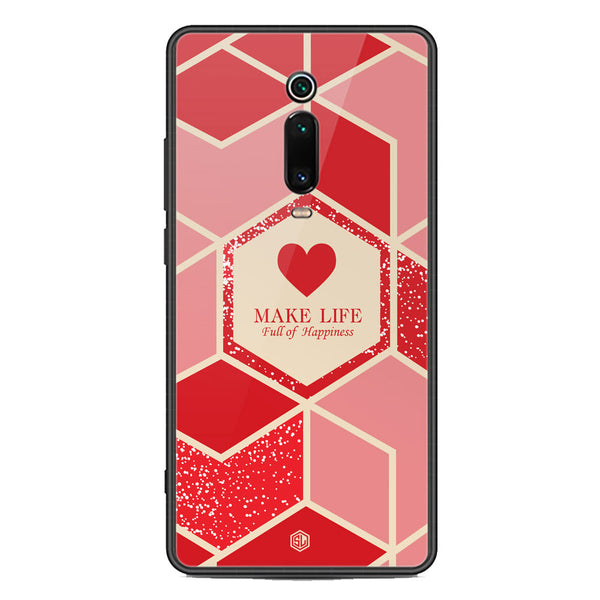 Happiness Series Soft Phone Case - Premium Glass Case - Design 5 - Xiaomi Redmi K20 Pro