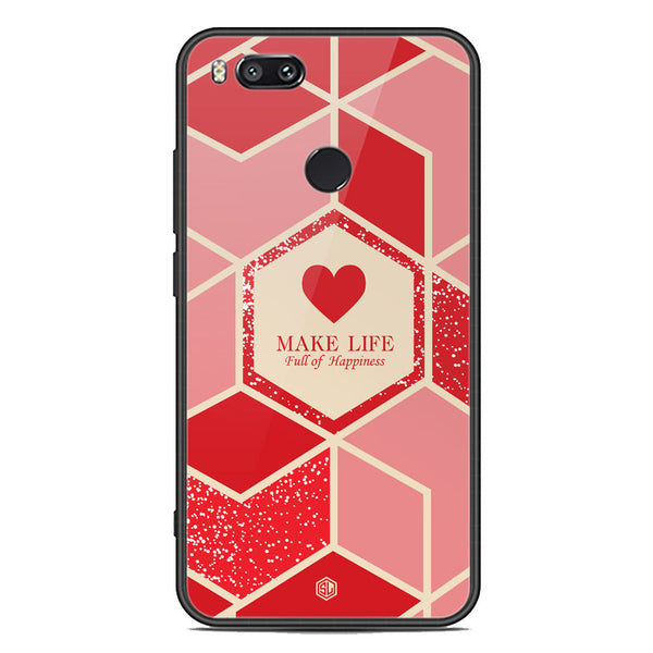 Happiness Series Soft Phone Case - Premium Glass Case - Design 5 - Xiaomi Mi A1 / Mi 5X