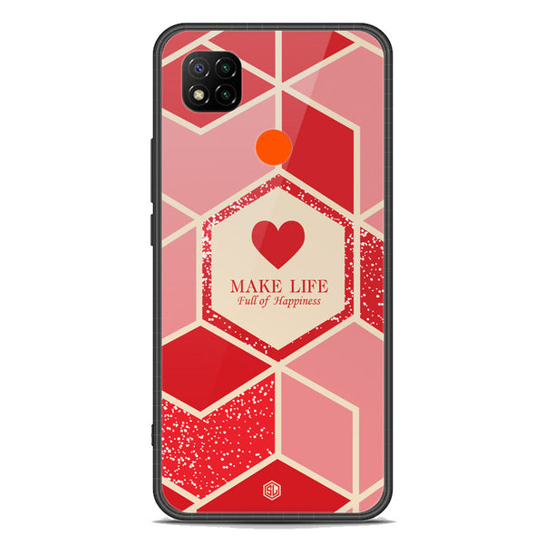 Happiness Series Soft Phone Case - Premium Glass Case - Design 5 - Xiaomi Redmi 10A