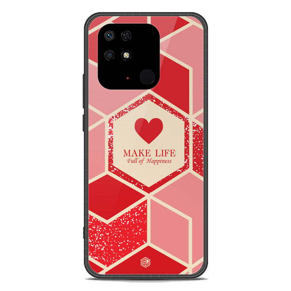 Happiness Series Soft Phone Case - Premium Glass Case - Design 5 - Xiaomi Redmi 10C