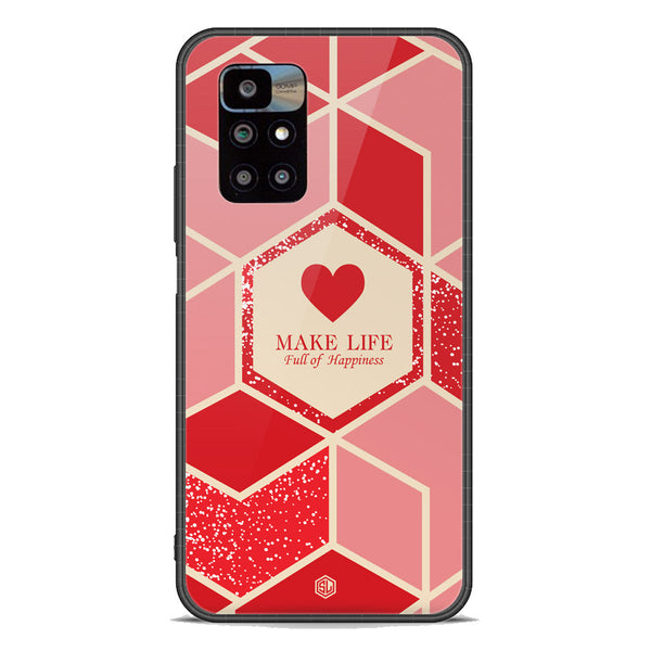 Happiness Series Soft Phone Case - Premium Glass Case - Design 5 - Xiaomi Redmi 10