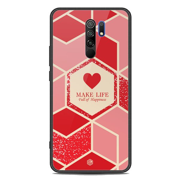 Happiness Series Soft Phone Case - Premium Glass Case - Design 5 - Xiaomi Redmi 9 Prime