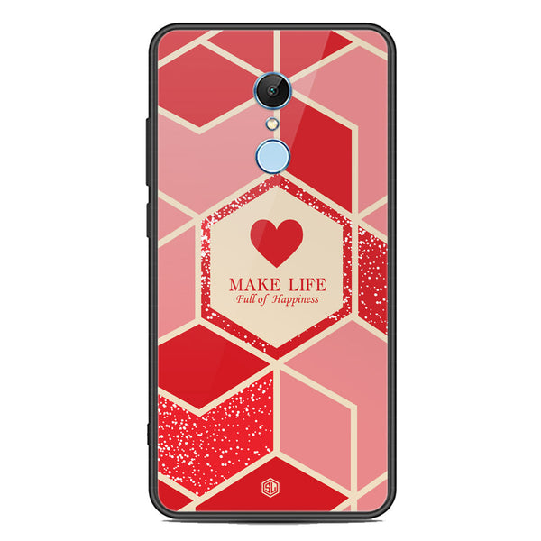 Happiness Series Soft Phone Case - Premium Glass Case - Design 5 - Xiaomi Redmi 5