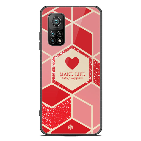 Happiness Series Soft Phone Case - Premium Glass Case - Design 5 - Xiaomi Mi 10T Pro