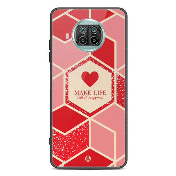 Happiness Series Soft Phone Case - Premium Glass Case - Design 5 - Xiaomi Mi 10T Lite