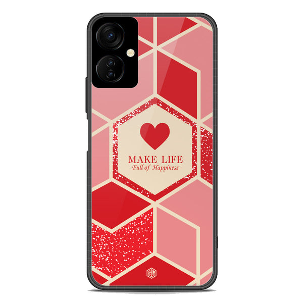 Happiness Series Soft Phone Case - Premium Glass Case - Design 5 - Tecno Camon 19 Neo