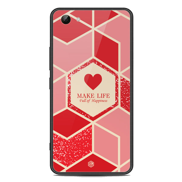 Happiness Series Soft Phone Case - Premium Glass Case - Design 5 - Vivo Y81