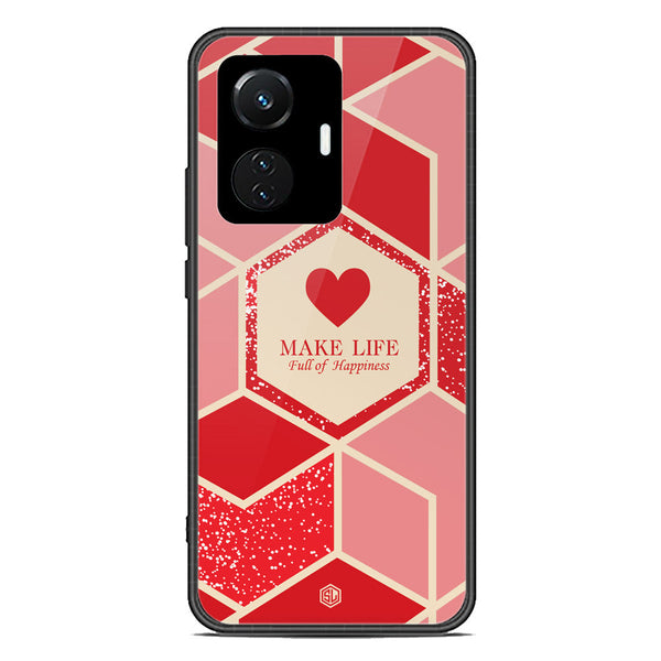 Happiness Series Soft Phone Case - Premium Glass Case - Design 5 - Vivo Y55 4G