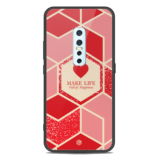 Happiness Series Soft Phone Case - Premium Glass Case - Design 5 - Vivo V17 Pro