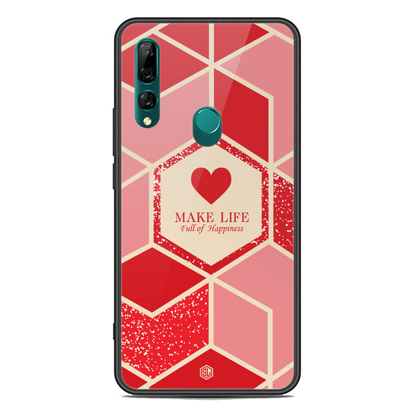 Happiness Series Soft Phone Case - Premium Glass Case - Design 5 - Huawei Y9 Prime 2019