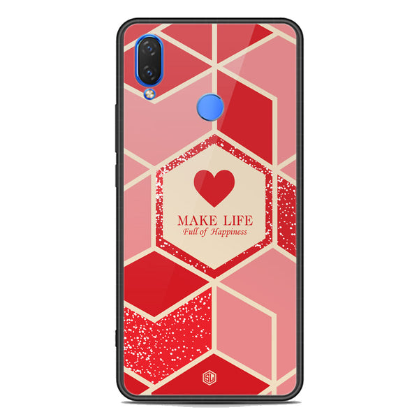 Happiness Series Soft Phone Case - Premium Glass Case - Design 5 - Huawei Y9 2019