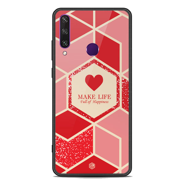 Happiness Series Soft Phone Case - Premium Glass Case - Design 5 - Huawei Y6p