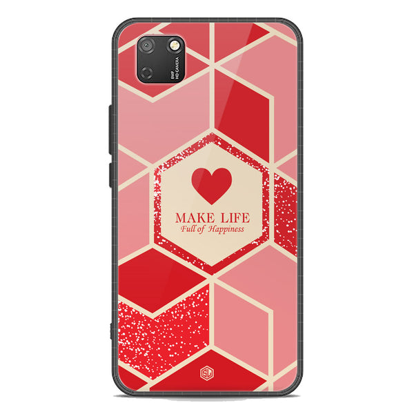 Happiness Series Soft Phone Case - Premium Glass Case - Design 5 - Huawei Y5p