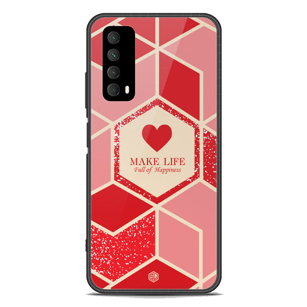 Happiness Series Soft Phone Case - Premium Glass Case - Design 5 - Huawei P smart 2021