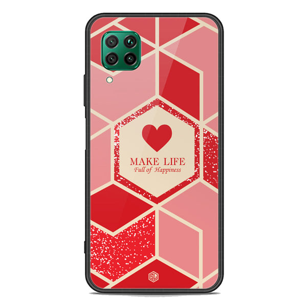 Happiness Series Soft Phone Case - Premium Glass Case - Design 5 - Huawei P40 lite