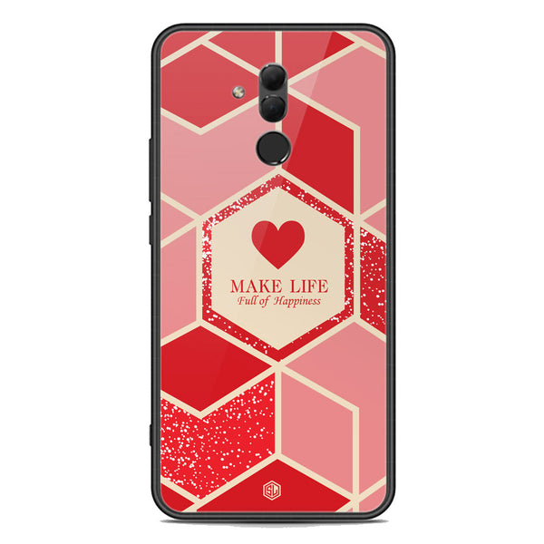 Happiness Series Soft Phone Case - Premium Glass Case - Design 5 - Huawei Mate 20 Lite