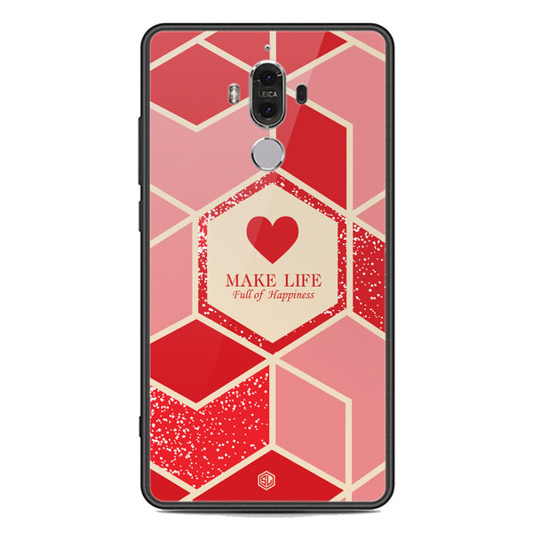 Happiness Series Soft Phone Case - Premium Glass Case - Design 5 - Huawei Mate 9