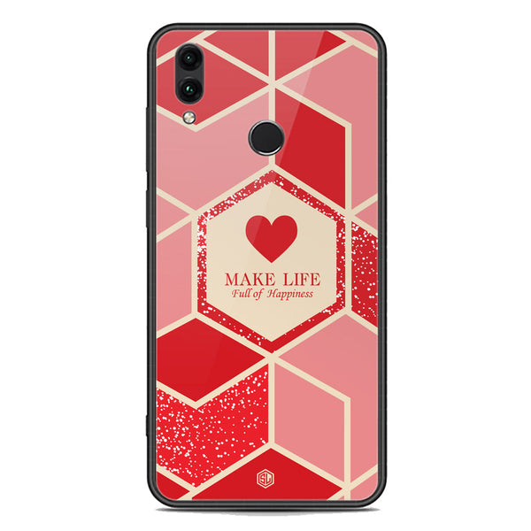 Happiness Series Soft Phone Case - Premium Glass Case - Design 5 - Huawei Honor 10 Lite