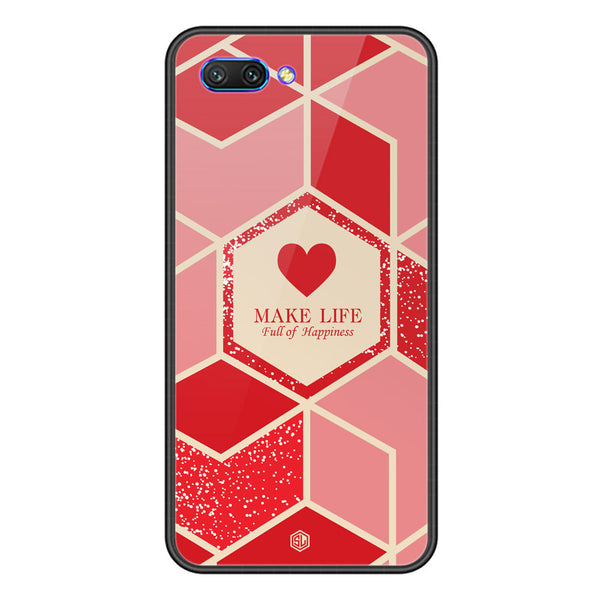 Happiness Series Soft Phone Case - Premium Glass Case - Design 5 - Huawei Honor 10