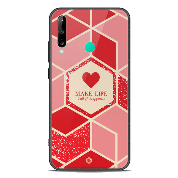 Happiness Series Soft Phone Case - Premium Glass Case - Design 5 - Honor 9C