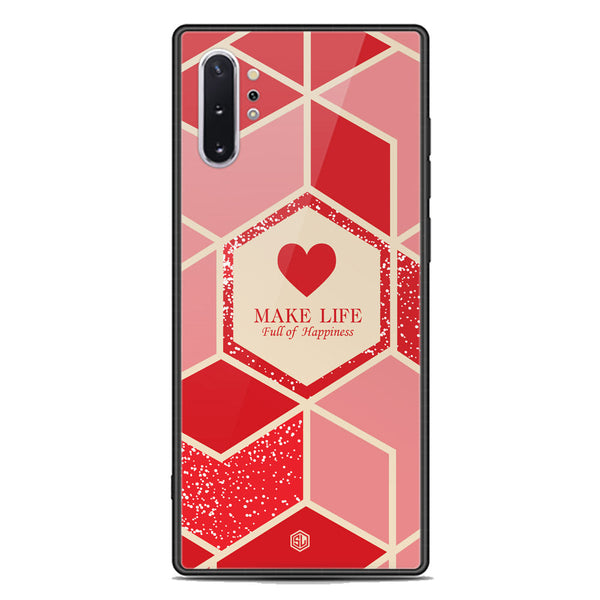 Happiness Series Soft Phone Case - Premium Glass Case - Design 5 - Samsung Galaxy Note 10 Plus