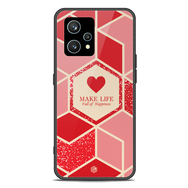 Happiness Series Soft Phone Case - Premium Glass Case - Design 5 - Realme Narzo 50 Pro