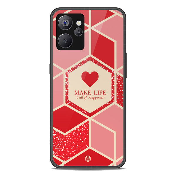 Happiness Series Soft Phone Case - Premium Glass Case - Design 5 - Realme 10T