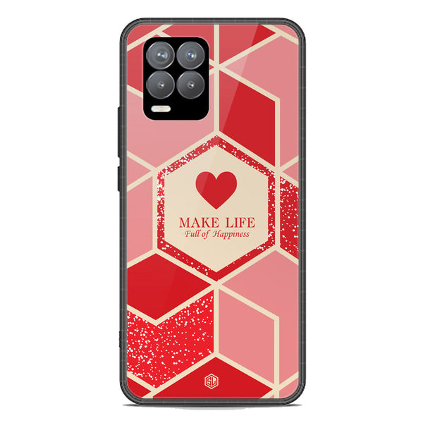 Happiness Series Soft Phone Case - Premium Glass Case - Design 5 - Realme 8 Pro