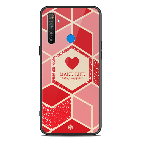 Happiness Series Soft Phone Case - Premium Glass Case - Design 5 - Realme 6i