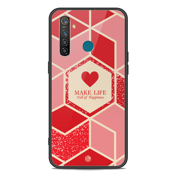 Happiness Series Soft Phone Case - Premium Glass Case - Design 5 - Realme 5 Pro