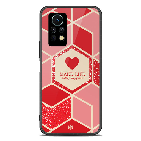Happiness Series Soft Phone Case - Premium Glass Case - Design 5 - Infinix Note 11s