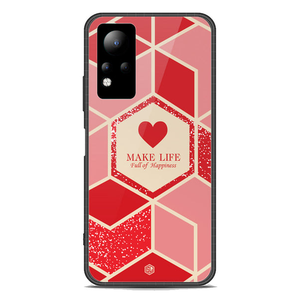 Happiness Series Soft Phone Case - Premium Glass Case - Design 5 - Infinix Note 11