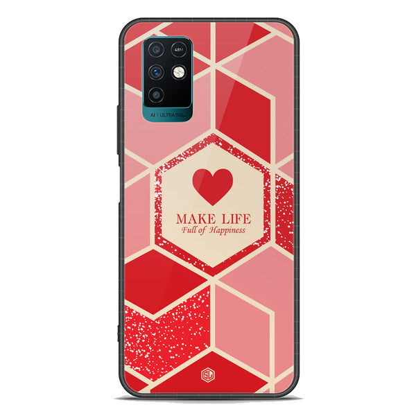 Happiness Series Soft Phone Case - Premium Glass Case - Design 5 - Infinix Note 10