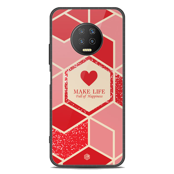 Happiness Series Soft Phone Case - Premium Glass Case - Design 5 - Infinix Note 7