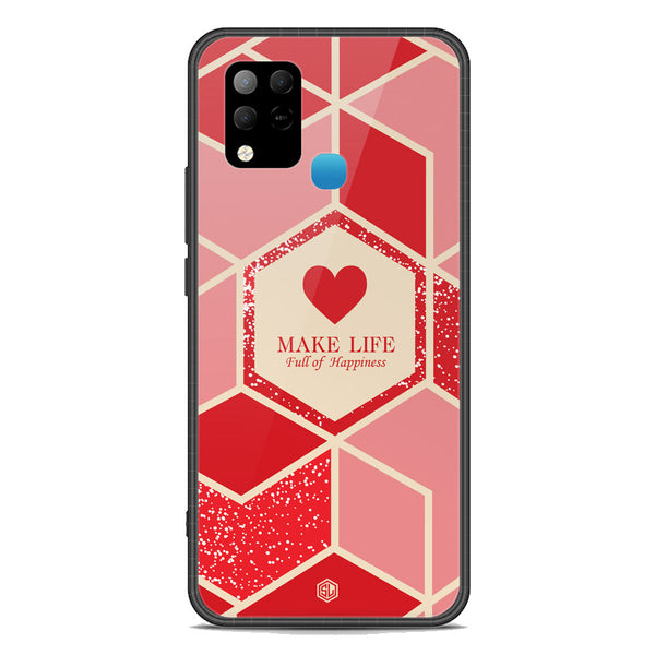 Happiness Series Soft Phone Case - Premium Glass Case - Design 5 - Infinix Hot 10S