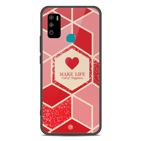 Happiness Series Soft Phone Case - Premium Glass Case - Design 5 - Infinix Hot 9 Play